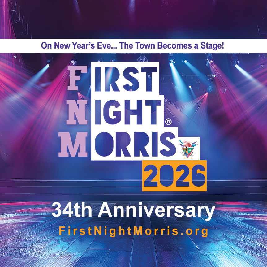 First Night Morris County 2026 12-31-25 Button First Night Morris County 2026 12-31-25 Button